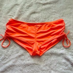 Candies neon coral modest boy shirt bikini bottom